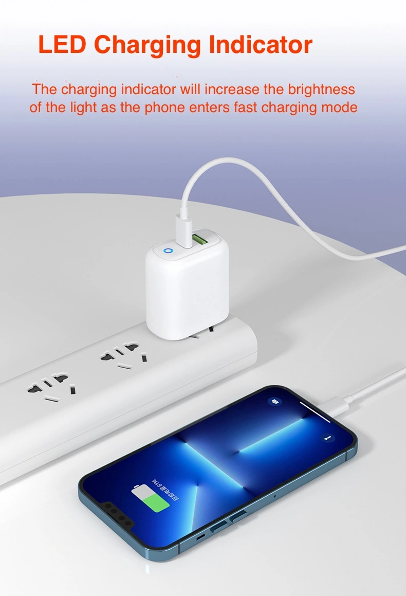 Factory Price USB Type C Pd 25W Fast Charging Head for Phone