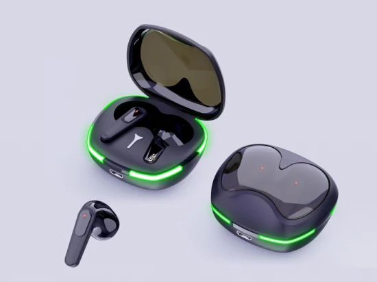 Neuester RGB-Licht-Gaming-Tws-Ohrhörer, kabelloser Kopfhörer, Bluetooth-Kopfhörer, kabelloses Headset für Mobiltelefone mit Mikrofon