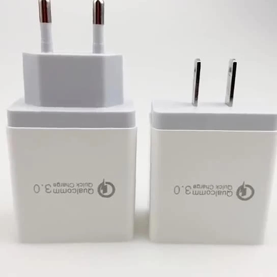 EU Us UK Standard QC3.0 Handy-Adapter Schnellladekopf mit 3 USB-Anschlüssen